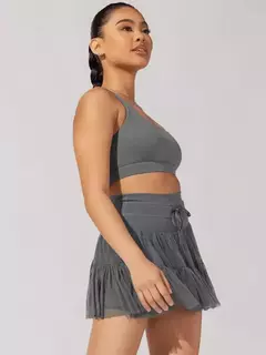 Minissaia plissada de malha de cintura alta feminina, calção de rua feminino, monocromático, casual, curta, moda verão, Y2K, 2022 - Wolf Magazine