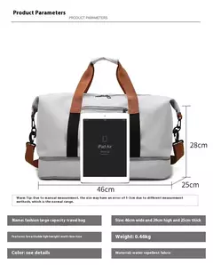 Grande capacidade de viagem saco de ginásio bagagem de curta distância portátil sacos de fitness ombro crossbody bolsas esportes masculinos à prova dwaterproof água b - comprar online