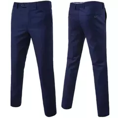 Calça masculina monocromática de terno de negócios, calça casual masculina, boutique, fina, alta qualidade, nova moda, 2023 - comprar online