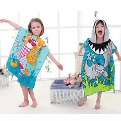 Manto com capuz para crianças, toalha de banho do bebê, roupão, toalha de praia, robes infantis, acessórios do bebê