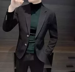 Blazer fino preto slim fit masculino, jaquetas masculinas, casaco de negócios, estilista de luxo, roupas de alta qualidade, novo, 2021 na internet