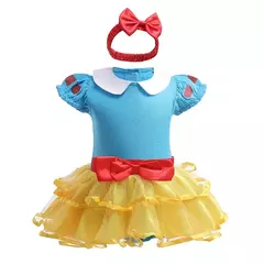 Baby Romper TUTU Vestido Com Headband Infantil Baby Princess Girl Roupas Tamanho 3-18M Cute Design Baby Dress Party Trajes - comprar online
