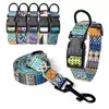 Coleira e coleira para animais de estimação, conjunto para pequenos, médios e grandes, coleira para caminhada, estilo boêmio, filhote de cachorro, gato, suprimentos para animais de estimação, bulog, chihuahua