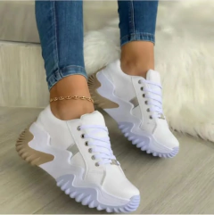 Feminino casual outono novo estilo baixo topo tênis europeu americano mercado confortável sapatos de base de borracha - comprar online