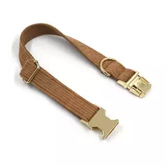 Conjunto de arnês e coleira para cães de veludo marrom, designer de luxo, coleira personalizada para cães pequenos e grandes, conjunto de chumbo para caminhada com saco de cocô - loja online