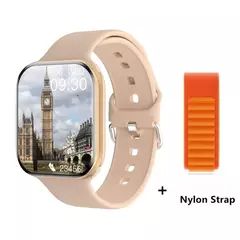 Impermeável Amoled Screen Smart Watch para homens e mulheres, BT Call, NFC, Frequência Cardíaca, Esportes, Fitness, Carregamento sem fio, IWO, Novo, 9, 450mAh - comprar online