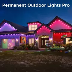 Outdoor Eaves Luz LED, TUYA, Permanente, Impermeável, RGB Light String, Cena DIY, Iluminação de Festa de Natal, 24V, 2A, 144 FT, 90LED - comprar online