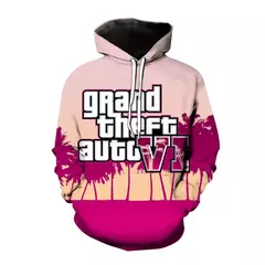 Homens e mulheres Grand Theft Auto GTA 6 3D Print Hoodie de grandes dimensões, crianças Pullovers, roupas de treino, moletons, jogo, novo - Wolf Magazine