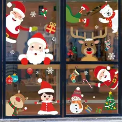 Decoração de Feliz Natal para casa, parede e janela adesivos ornamentos, guirlanda de ano novo, Noel Festoon, 2022, 2025 - Wolf Magazine