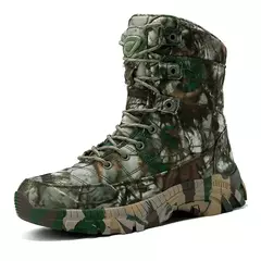 Ankle Boots de couro para homens, Sapatos de caminhada ao ar livre, Desert Combat Boots, Sapatos de segurança do trabalho - Wolf Magazine