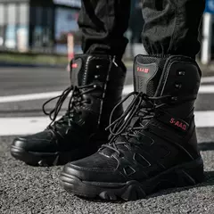 Botas táticas impermeáveis do exército para homens, Sapatos de trabalho no deserto, Sapatos de escalada e caminhada, Botas de tornozelo ao ar livre, tamanho grande 47 na internet