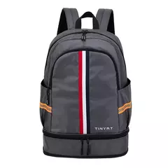 TINYAT-Mochila impermeável para homens e mulheres, bolsa de volta à escola com armazenamento de sapatos, dobrável, resistente a manchas, estudante