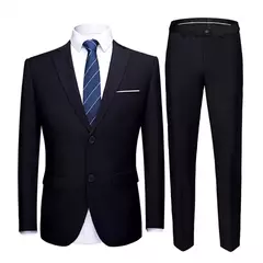 Conjunto de terno de peito único masculino, costura fina, lapela emagrecedora, noivo na moda, 1 conjunto - comprar online