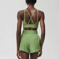 Conjunto Sportswear curto respirável de secagem rápida feminino, terno de corrida ao ar livre, roupas de ioga fitness, roupas femininas, verão na internet
