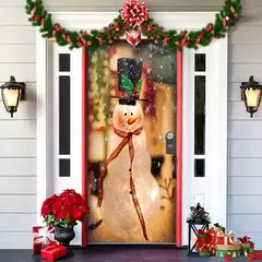 Pesadelo Antes Do Natal Decorações Ao Ar Livre Adereços, Tampa Da Porta, Santa, Xmas Elfos Contexto, Banner Party, Casa Porta Pendurar - loja online