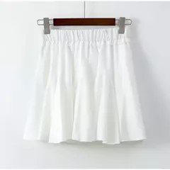 Imagem do Elegante Branco Ruffles Mini Saia, Cintura Alta, Sexy, Bonito, Plissado, Linha A Tutu, Curto, Lady, Festa, Esporte, Streetwear, Verão