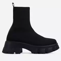 2024 outono inverno casal sapatos femininos de sola grossa casual tamanho grande vermelho malha botas curtas moda feminina botas tamanho 36-43 - loja online