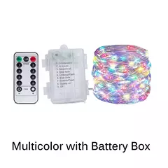 LED Copper Wire String Lights, USB a pilhas, Fairy Lights, Guirlanda para Camping, Festa de jardim, Casamento, Decoração de Natal - Wolf Magazine
