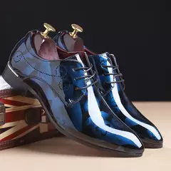 Sapato Oxford com estampa floral retrô masculino, sapatilha com cordões, alta qualidade, luxo, negócio, festa, casamento, moda