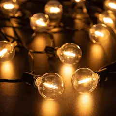 Guirlanda de luzes inquebrável g40, 220v 110v, led, luz de corda e12, à prova d'água, conectável, guirlanda de ano novo, decoração de natal - loja online