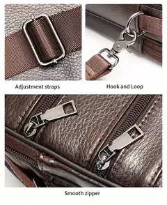 Westal Mensageiro de Couro Genuíno Bag, Laptop sacos para documentos, saco de negócios, Bolsas de ombro masculinas, 13 ", 6173 - loja online
