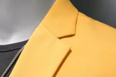 Blazer Casual de Negócios Masculino, Jaqueta Monocromática, Casacos Oversize, Smoking Masculino, Roupas de Marca, Roupas de Trabalho, Plus Size M-6XL - comprar online