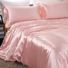 Luxo Satin Bedding Set Capa de edredão com fronha Estilo Europeu King Queen Size Confortável Bed Set Covers Folha de linho na internet