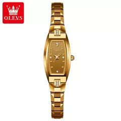 OLEVS-Mulheres Rose Gold Quartz Relógios De Pulso, Senhoras Relógios De Diamante, Pulseira De Aço De Tungstênio, Impermeável, Nobre, 5501 na internet
