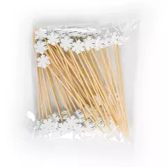 Imagem do Picaretas De Cocktail De Bambu Do Natal, Papai Noel, Árvore do floco de neve, Beber Fruta, Sobremesa, Comida Palitos, Decoração Festa, Natal, 50Pcs, 2024