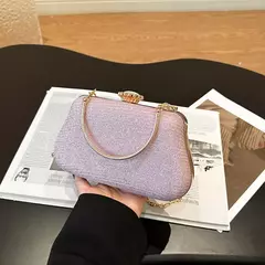 Saco de noite luxuoso para mulheres, alto design, banquete de festa, saco de glitter para senhoras, embreagem do casamento, bolsa de ombro, bolsa de corrente, marca na internet