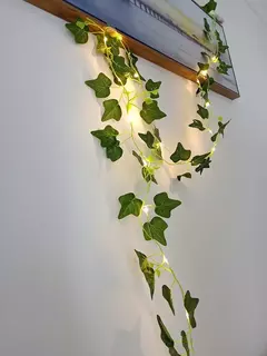Green Leaf Ivy Vine com luzes LED String, Guirlanda para casa, Decoração do quarto, Wedding Glowing, Planta artificial, 2m - Wolf Magazine