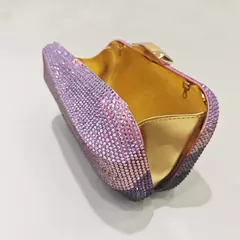 Imagem do Bolsa de ombro strass cristal brilhante de luxo para mulheres, mini bolsa para festa de casamento, corrente, bolsa noite, banquete, moda senhora