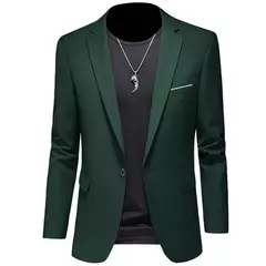 Imagem do Blazers boutique casuais masculinos, jaqueta monocromática, terno slim fit, casaco de lazer, boutique de moda, novo, 2023