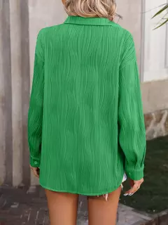 Blusas vintage grandes para mulheres, camisas soltas casuais para jovens, tops femininos monocromáticos, moda elegante, outono, 2024