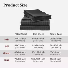 Imagem do Solid Stripe Bedding Set, Colcha de dormir, gêmeo, completo, rainha, king size, quarto ou quarto de hóspedes, 3 pcs, 4pcs