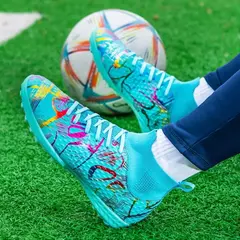 Botas de futebol indoor para homens, chuteiras de futebol de futsal, tênis antiderrapante, sapatos infantis, novos e originais