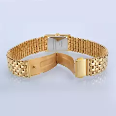 BERNY-Relógio quartzo em aço inoxidável feminino, relógio de pulso quadrado feminino, pequeno relógio de ouro, moda casual e luxo na internet