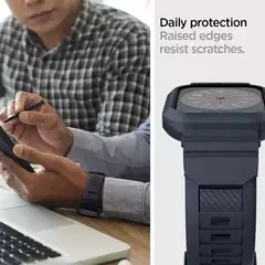 Armadura robusta Pro projetada para Apple Watch Ultra 2 capa de borracha com pulseira série 9/8/SE2/7/6/SE/5/4 45 mm/44 mm 41 mm 40 mm - loja online