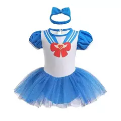 Baby Romper TUTU Vestido Com Headband Infantil Baby Princess Girl Roupas Tamanho 3-18M Cute Design Baby Dress Party Trajes - comprar online