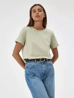 Bornladies-Camiseta solta de manga curta feminina, tops sólidos básicos, camisas de assentamento elegantes, 100% algodão, 230g/?, verão - Wolf Magazine