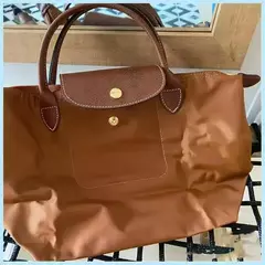 Imagem do MINISO-Bolsa de Ombro Dobrável Feminina Clássica de Grande Capacidade, Bolsas de Nylon, Moda Casual, Alta Qualidade, Nova, 2024
