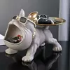 Caixa De Armazenamento De Estátua De Cachorro Estatueta De Bulldog, Ornamento De Animal, Artesanato De Resina, Escultura De Arte, Decoração De Casa, Cachorro