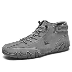 Botas casuais masculinas de motocicleta, tênis alto impermeável, calçado de luxo, inverno, 2023 - Wolf Magazine