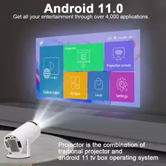 Magcubic-projetor hy300 pro, 4k, android 11, wi-fi duplo 6, 260ansi, allwinner h713, bt5.0, 1080p, 1280x720p, cinema em casa, ao ar livre - comprar online