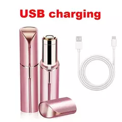 Removedor de cabelo elétrico portátil em forma de batom para mulheres, indolor e eficaz, depilação facial, ferramenta Home Razor Shaver - loja online