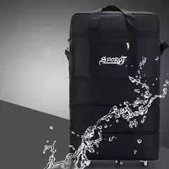 Mala de Viagem Expansível para Homens e Mulheres, Bagagem Trolley, Pacote de Viagem, Rodas, Dobrável, Versátil, Mala Preta, Weekend Trip, Weekend - comprar online