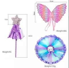 Imagem do Saia tutu meninas asa verão menina princesa mini pettiskirt festa dança arco-íris tule saias coloridas halloween cosplay roupas