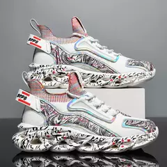 Tênis de corrida respirável de luxo masculino, Tênis Casual Masculino, Treinador de tênis, Mocassins Moda Corrida - loja online