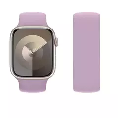 Silicone Solo Loop Band para Apple Watch, Belt Bracelet Strap, iWatch Series 9, 8, 7, 6, SE, Ultra 2, 40mm, 44mm, 45mm, 41mm, 49 milímetros, 38 milímetros, 42 milímetros