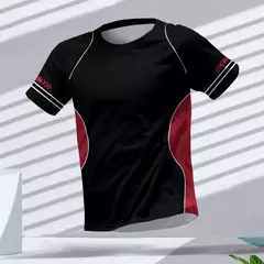 New Hot-Selling Outdoor Running Sports Respirável Quick-Secagem Roupas de Fitness Casual Wear Impressão 3D Em Torno Do Pescoço Adulto T-Shirt na internet